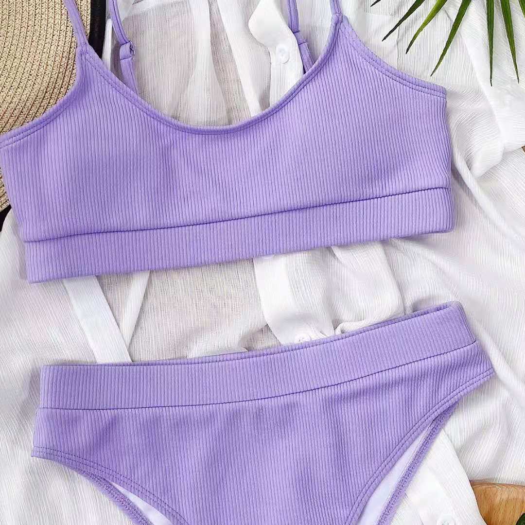 【Summer Edition】 Lavender Textured Bikini Set